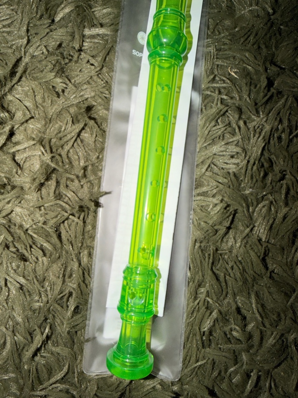 Yamaha Translucent Neon Green Recorder - Picture 3 of 5
